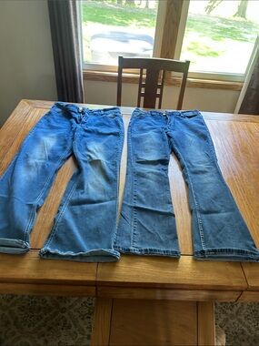 Classic Women's Blue Denim Jeans - Flared Fit